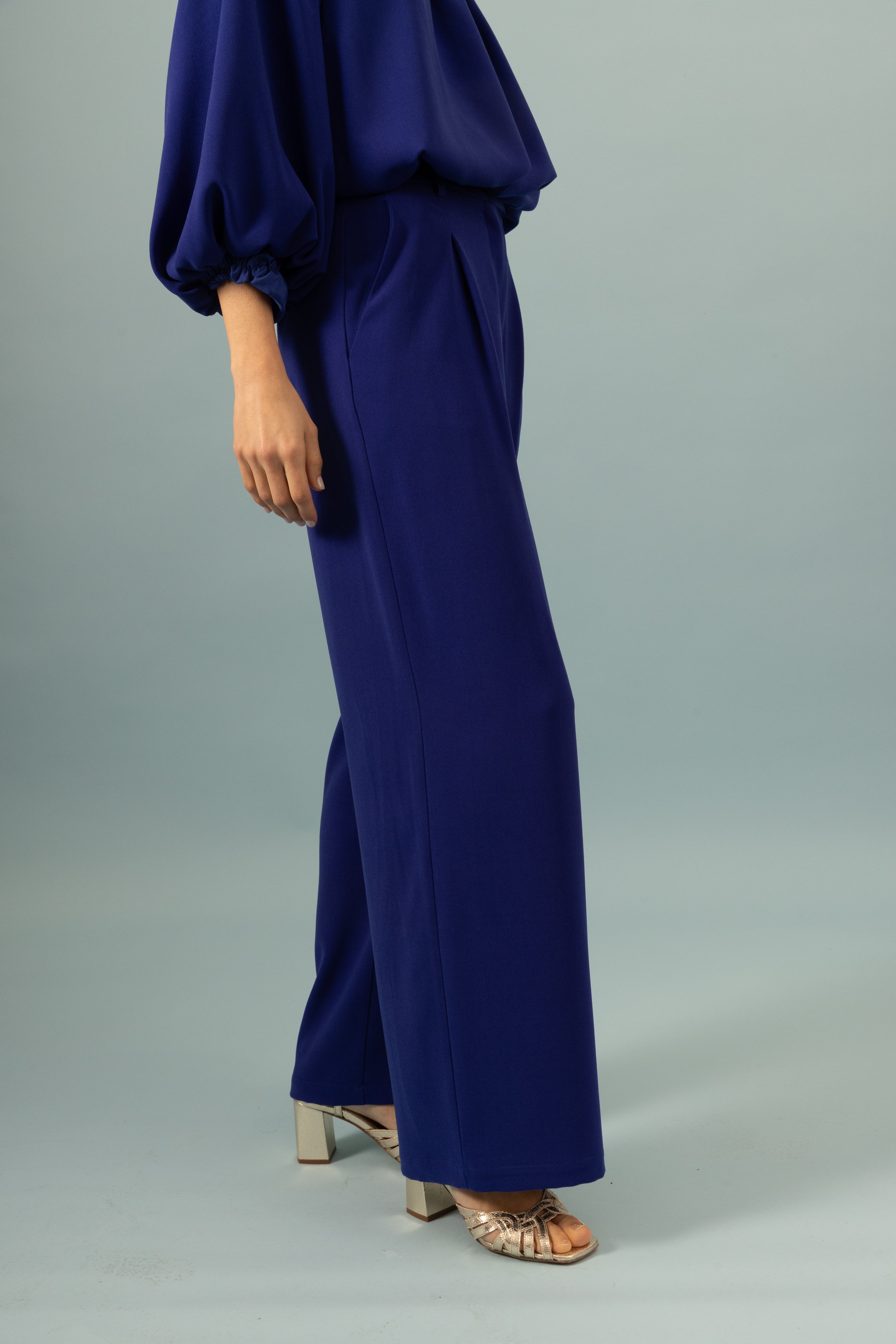 Pantalon à pinces Invitée Bleu électrique