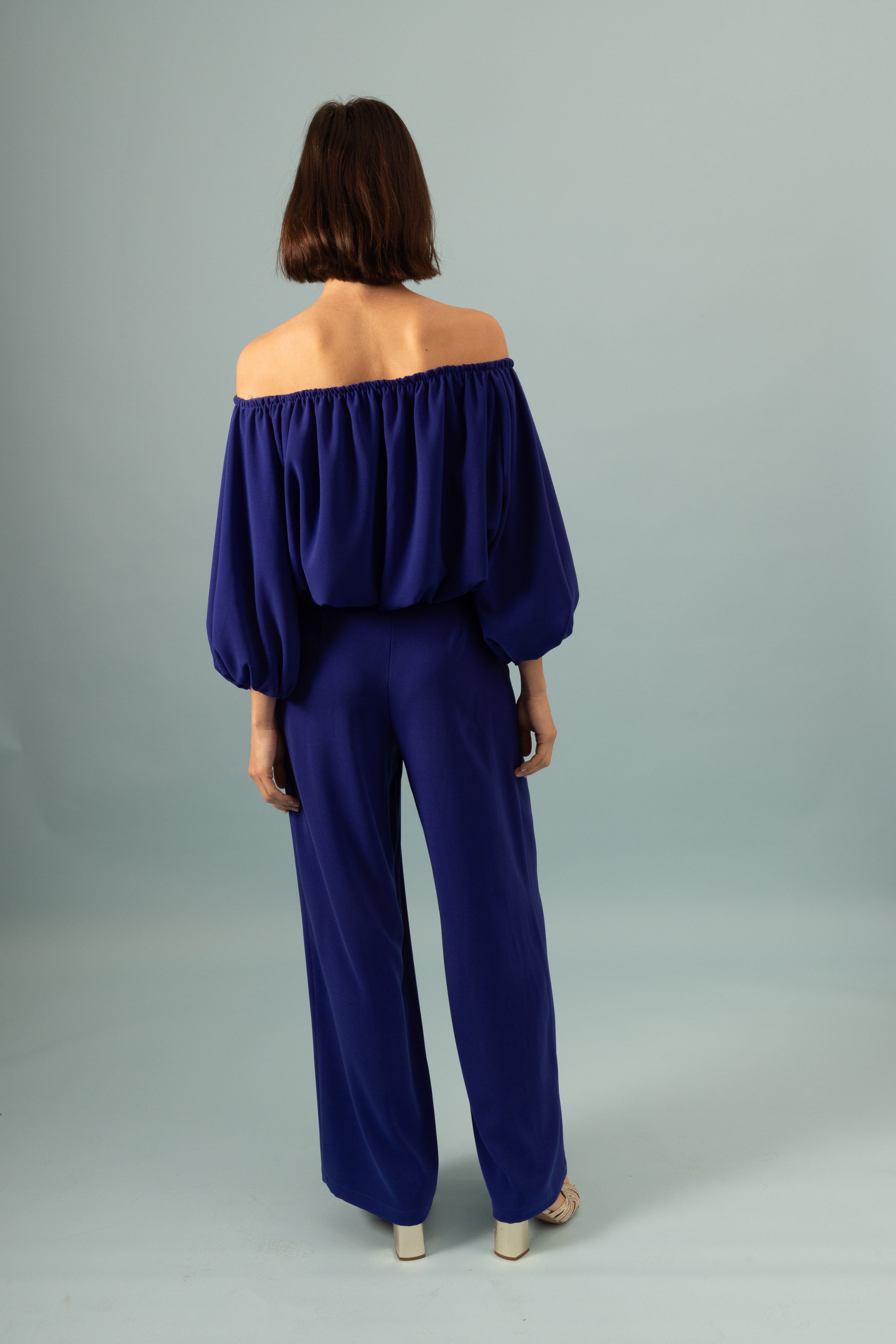 Pantalon à pinces Invitée Bleu électrique