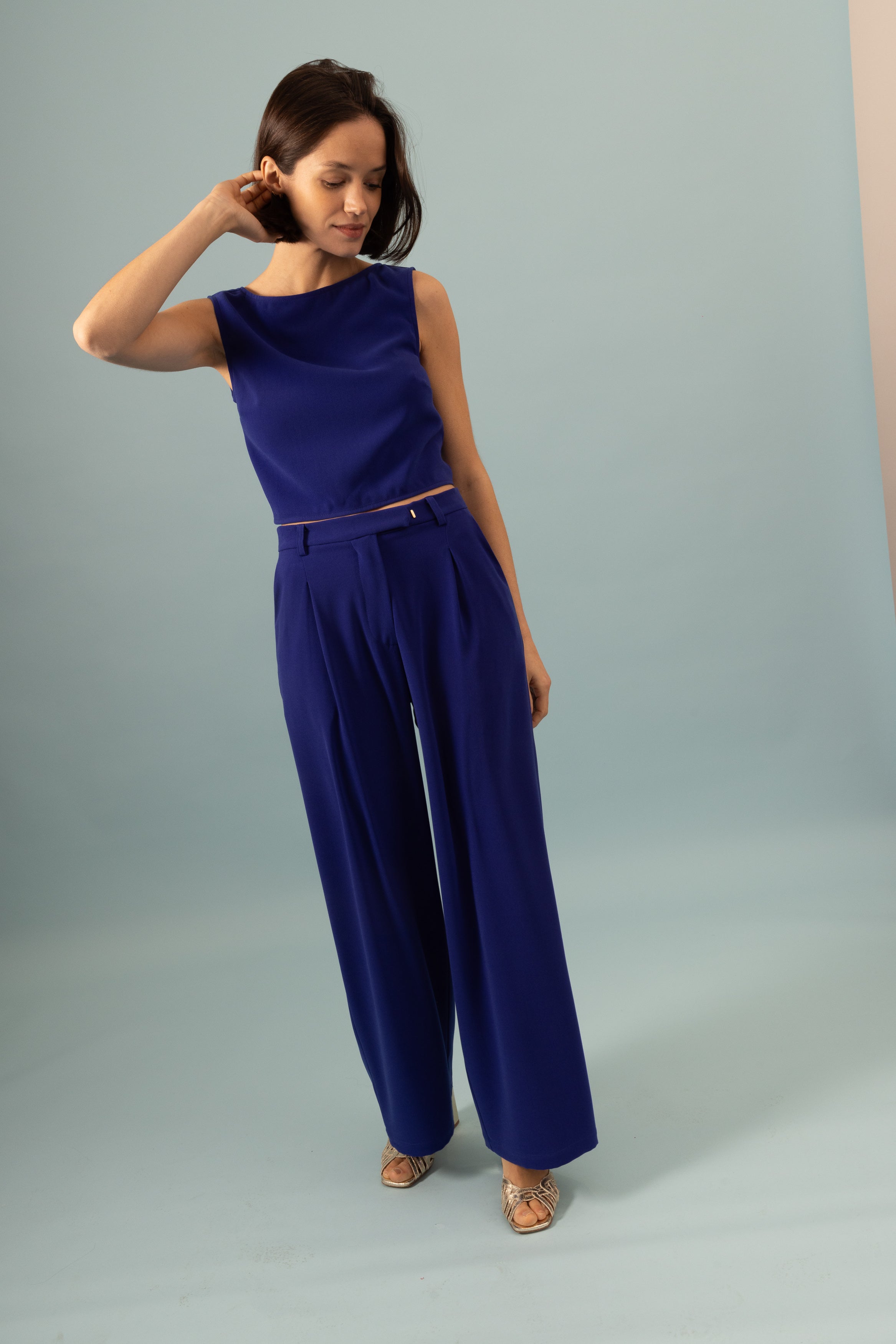 Top Lucie Bleu électrique