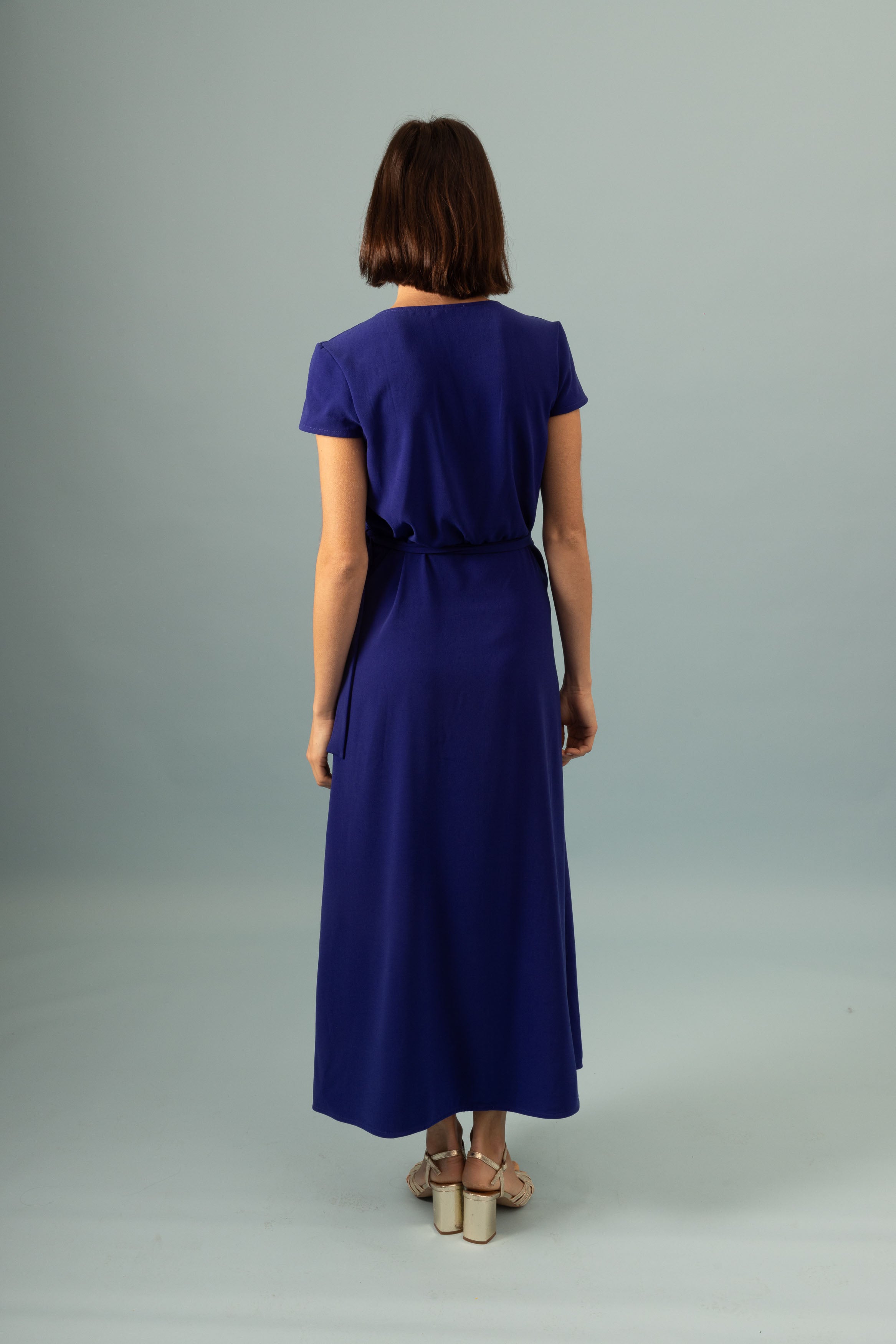 Robe portefeuille Invitée Bleu électrique