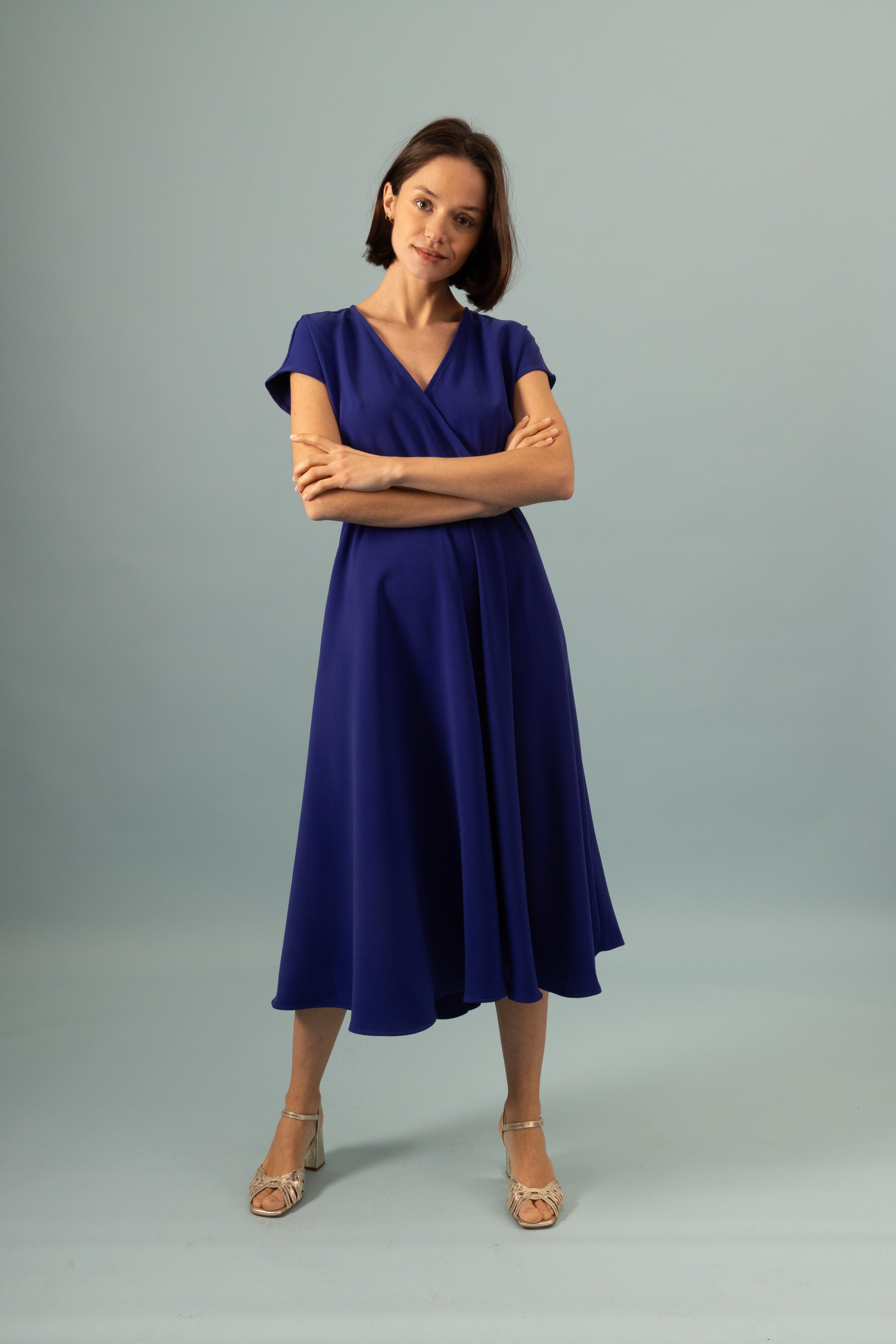 Robe Kimono Invitée Bleu électrique