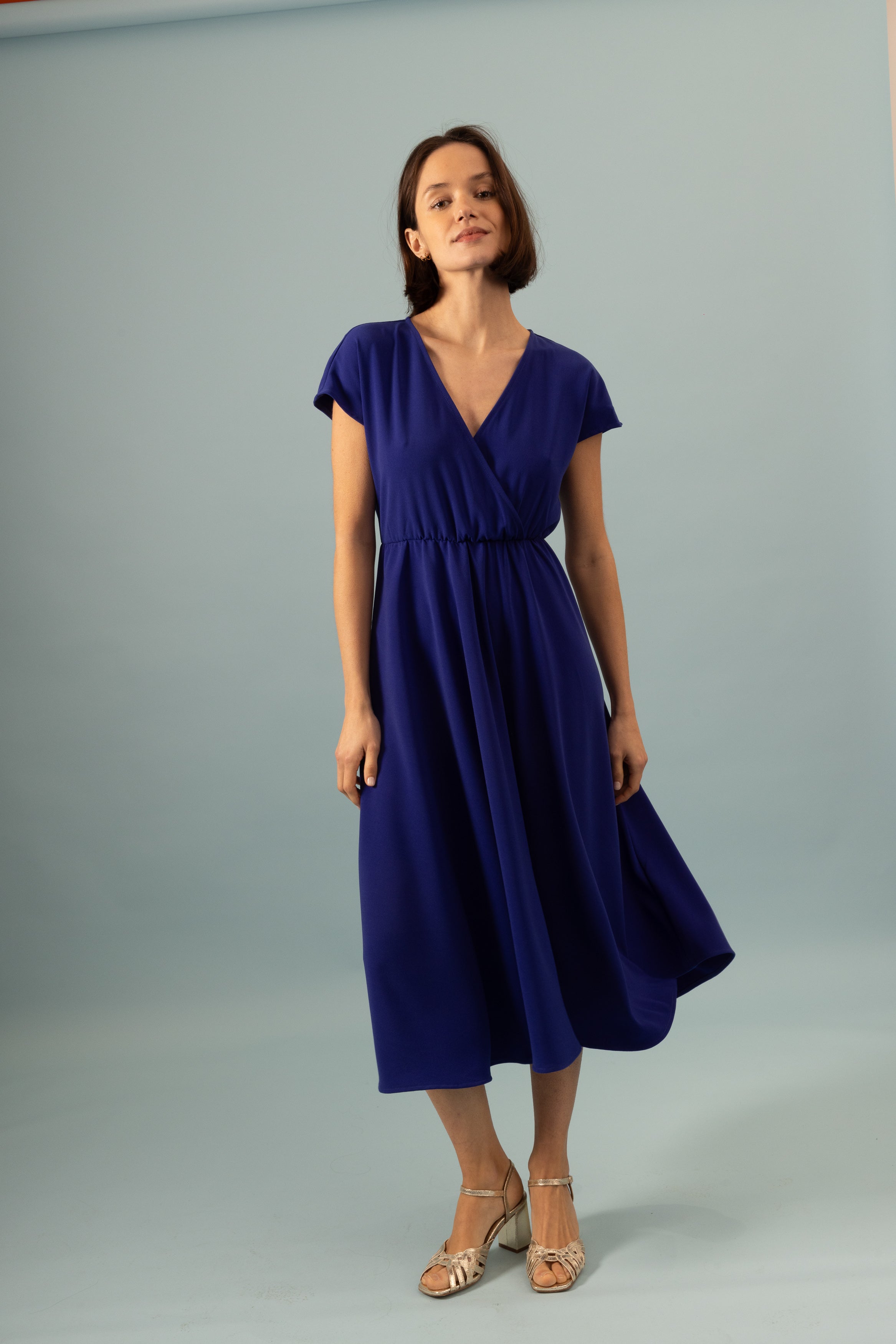 Robe Kimono Invitée Bleu électrique