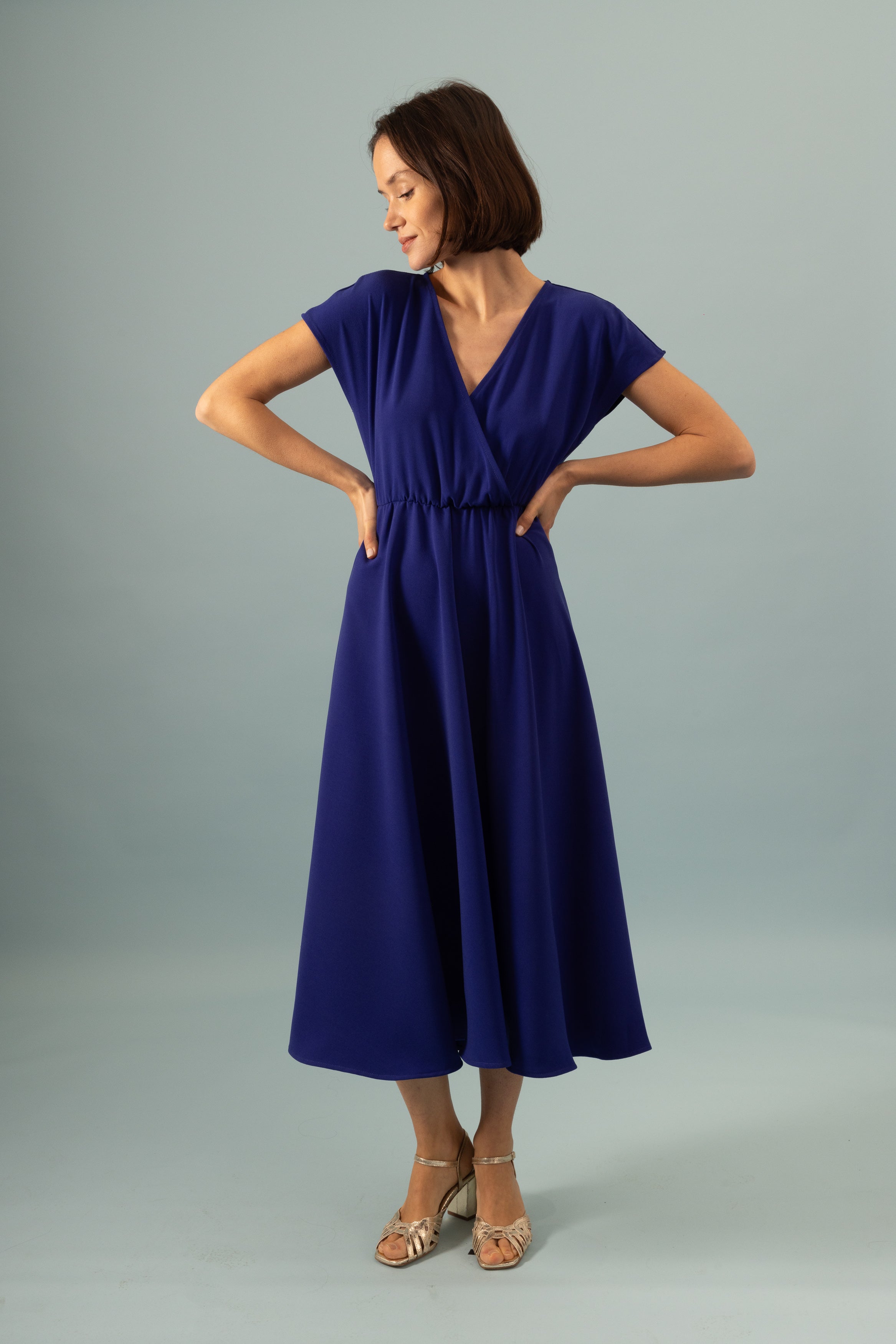 Robe Kimono Invitée Bleu électrique