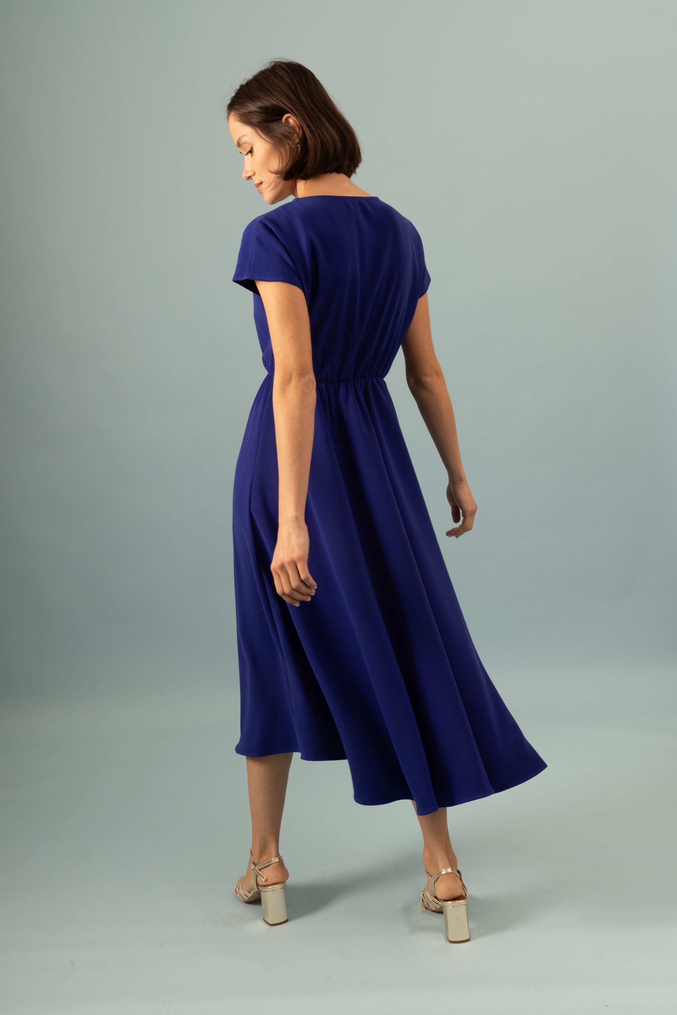 Robe Kimono Invitée Bleu électrique