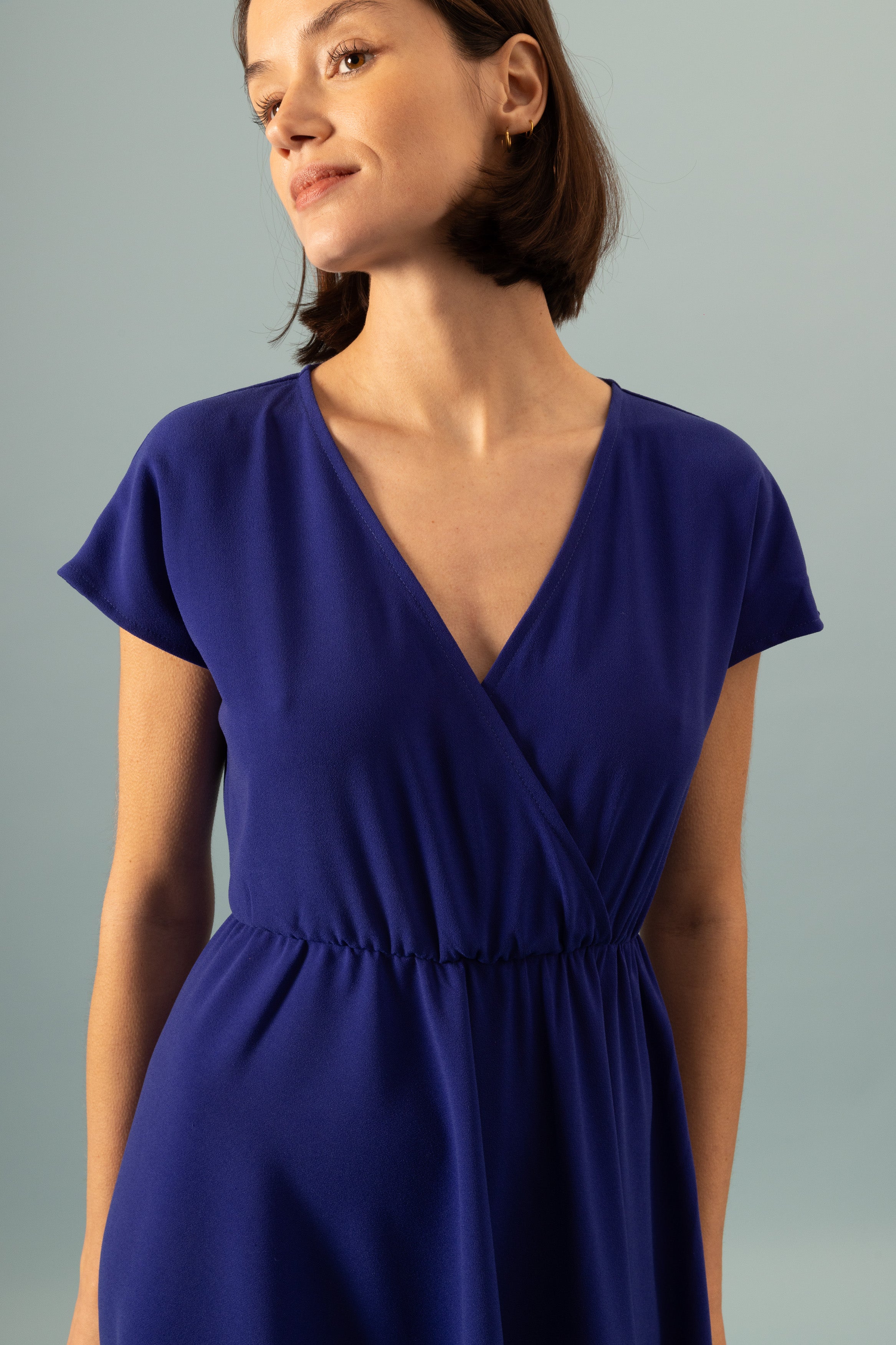Robe Kimono Invitée Bleu électrique