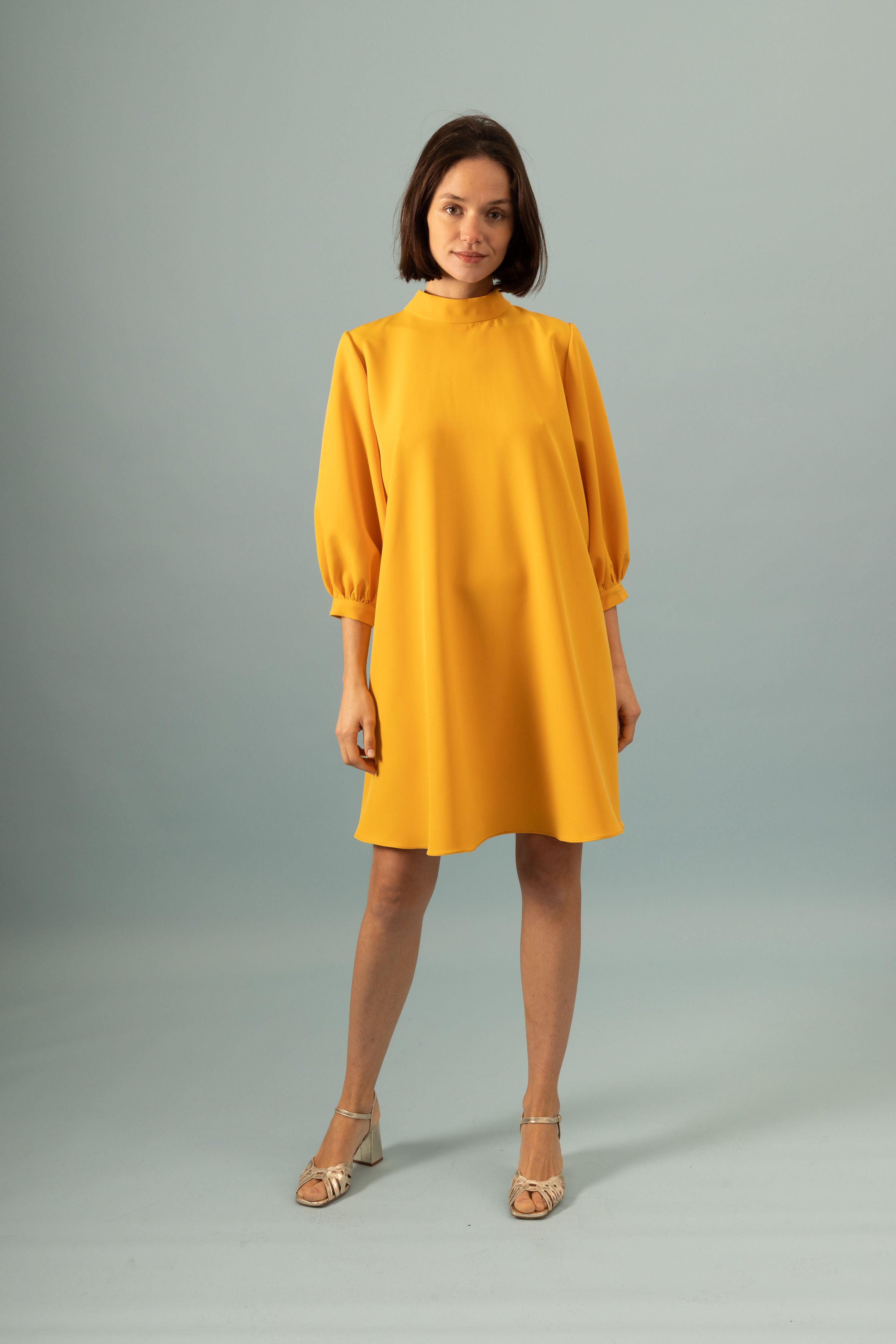 Robe Baby Doll Invitée Ocre