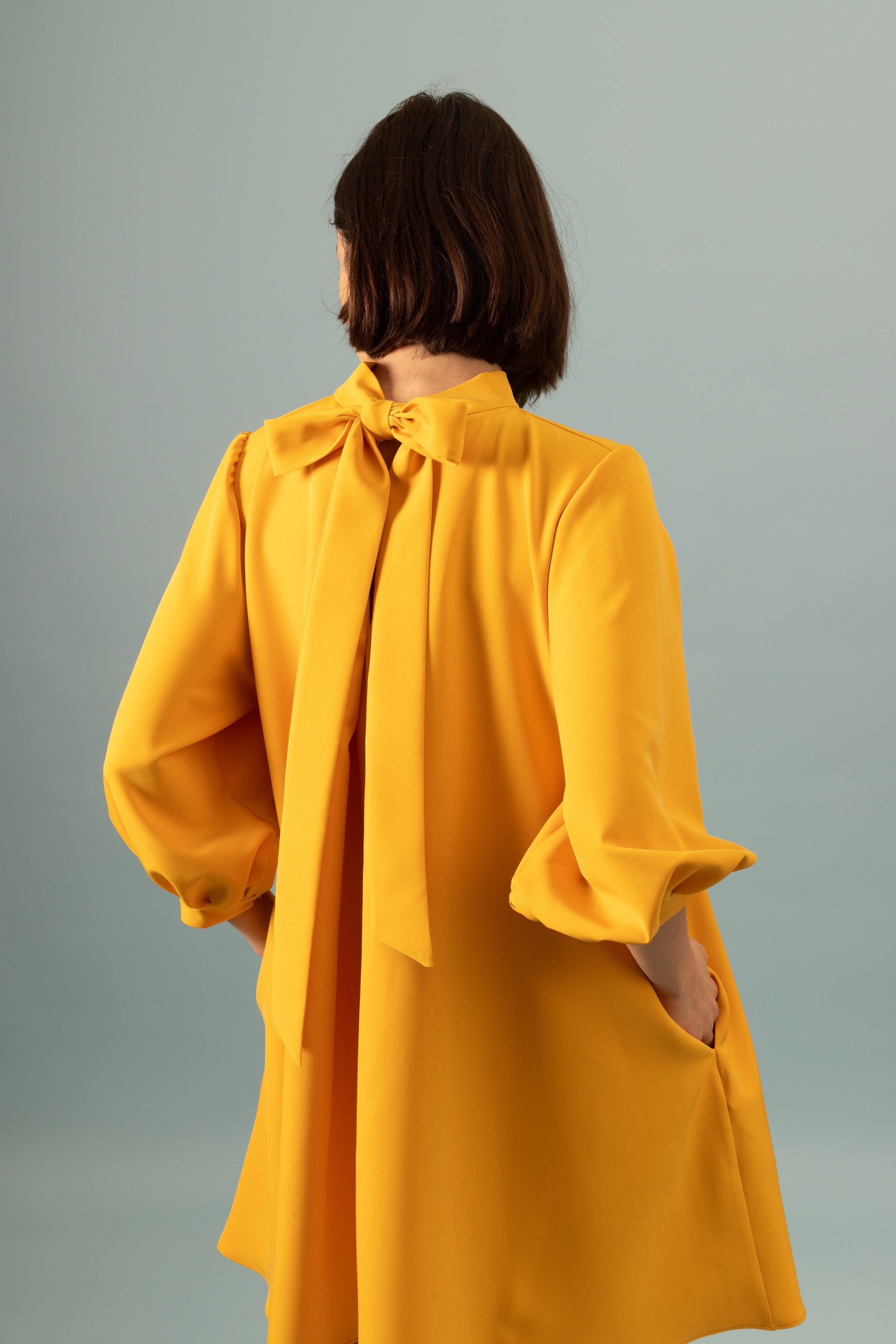 Robe Baby Doll Invitée Ocre