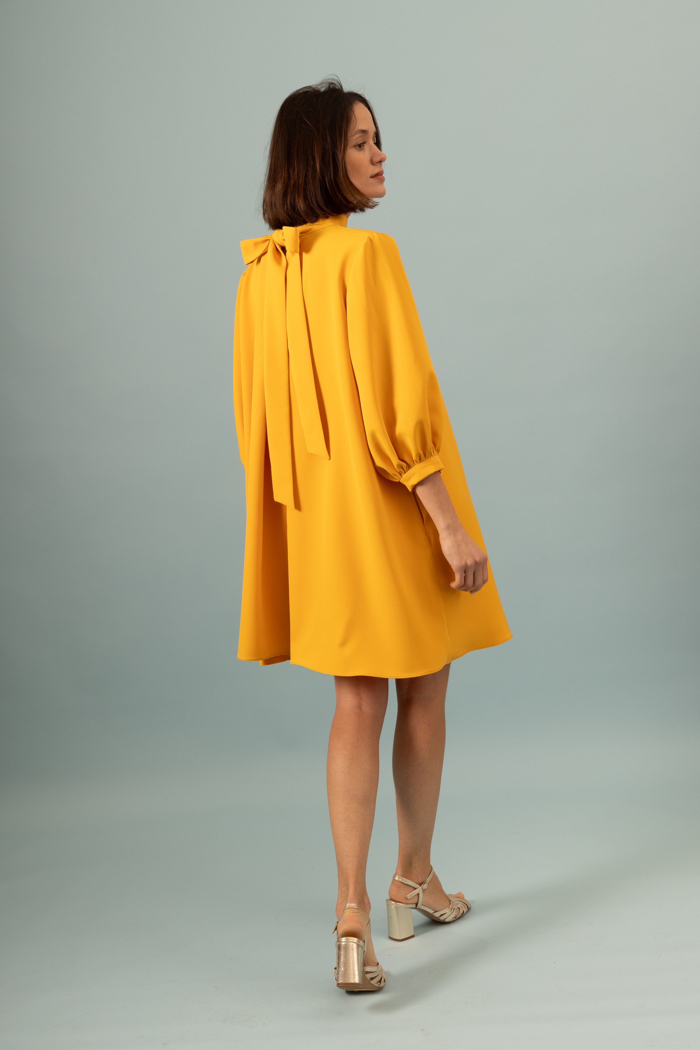 Robe Baby Doll Invitée Ocre