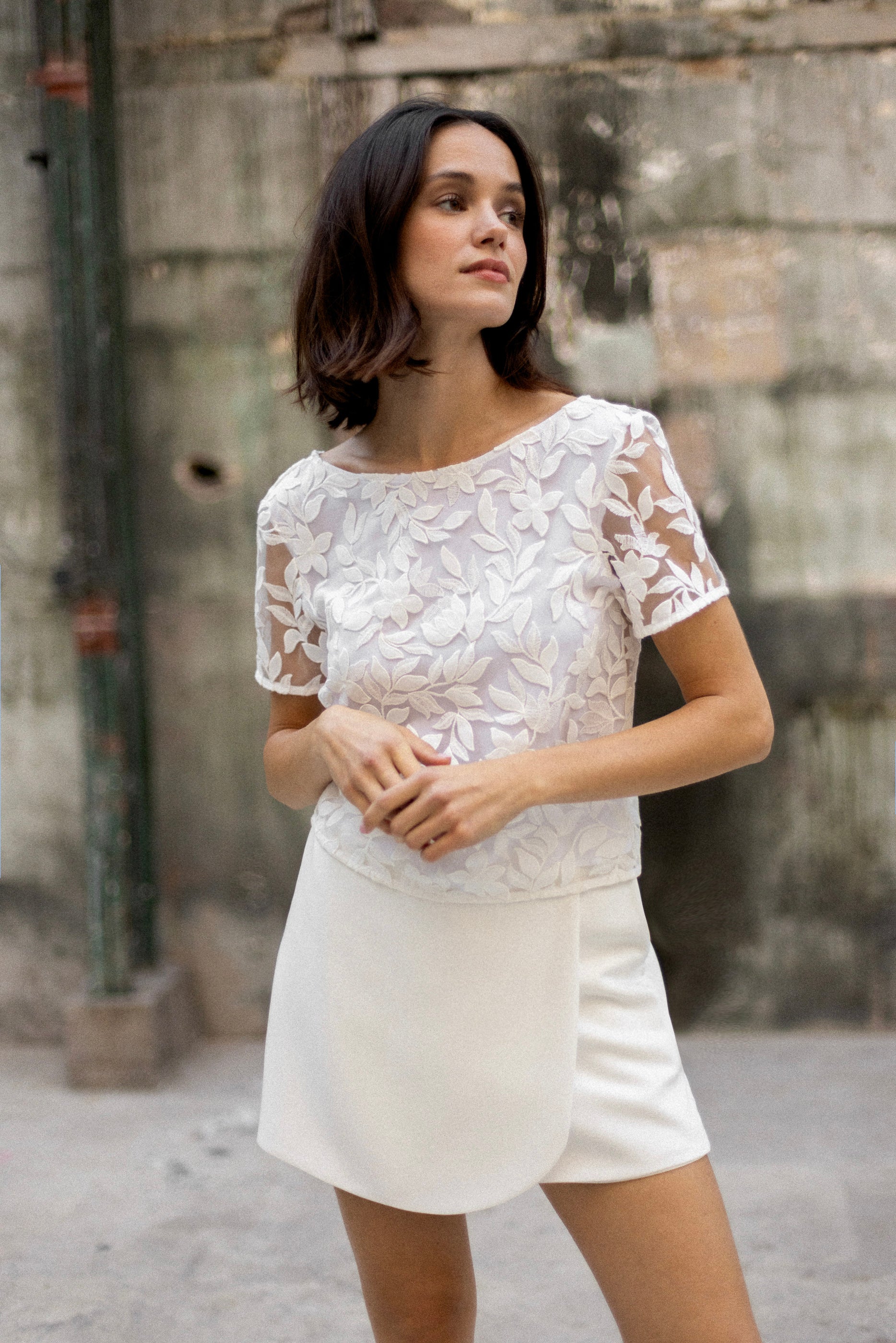 Jupe-short mariée