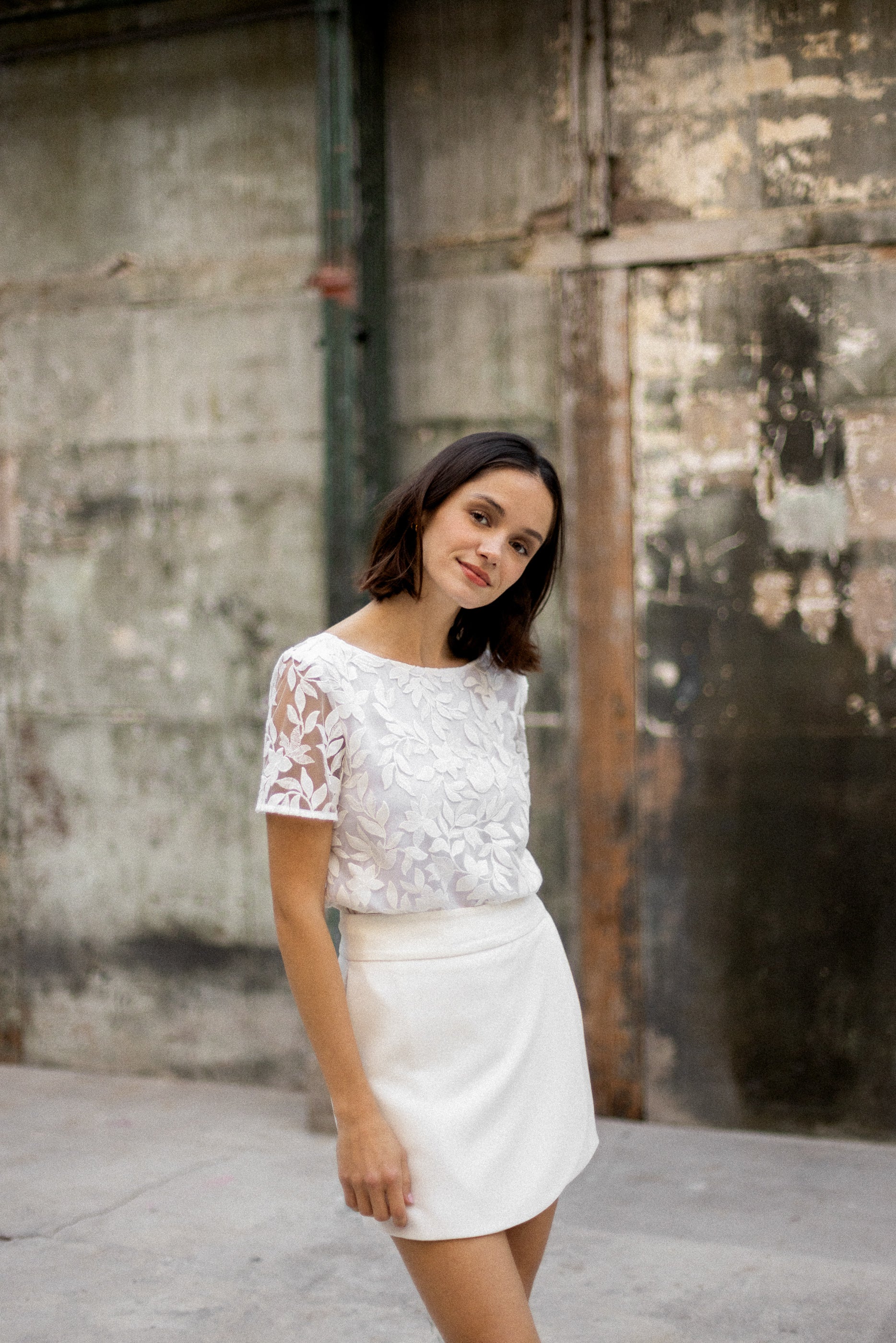 Jupe-short mariée