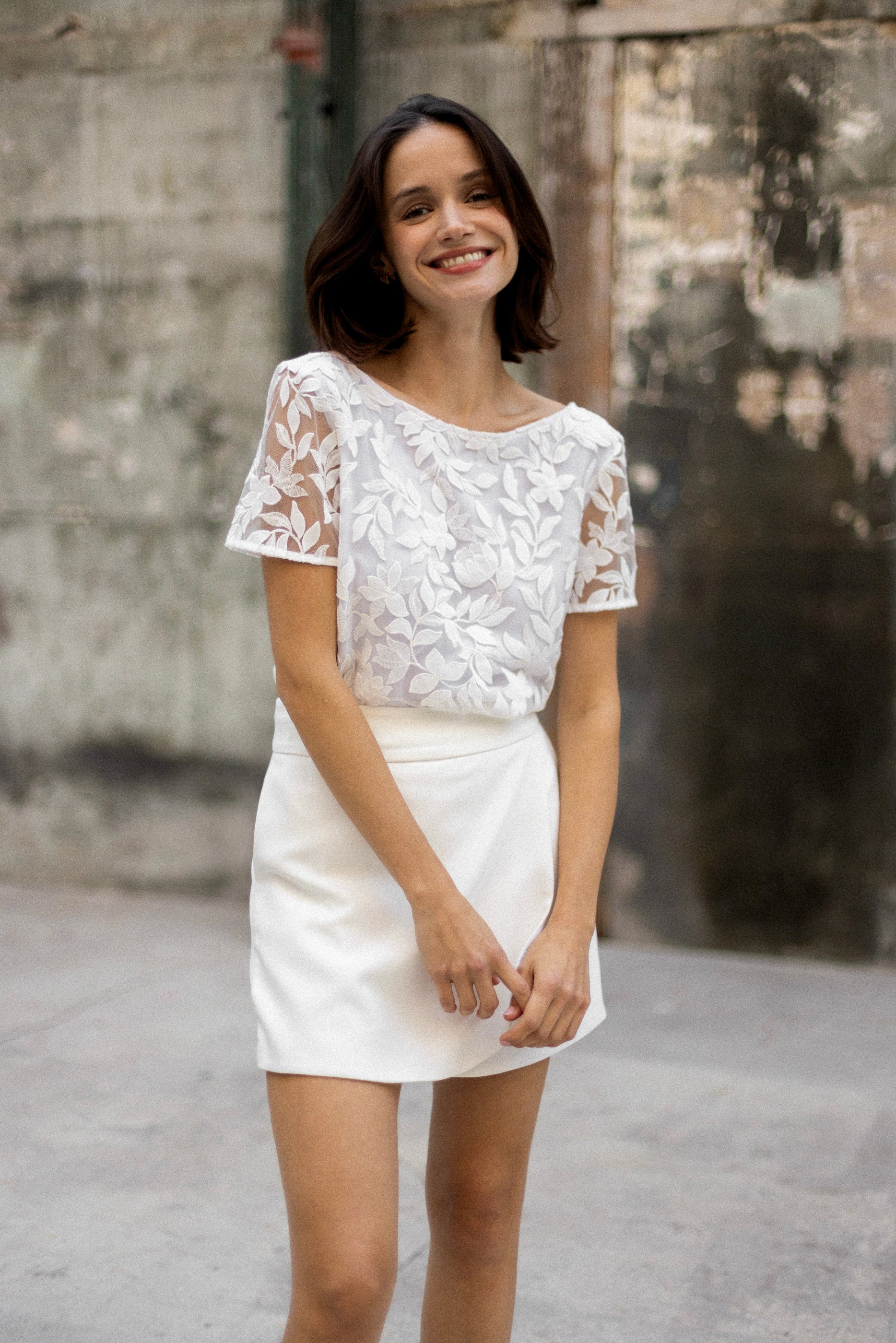 Jupe-short mariée
