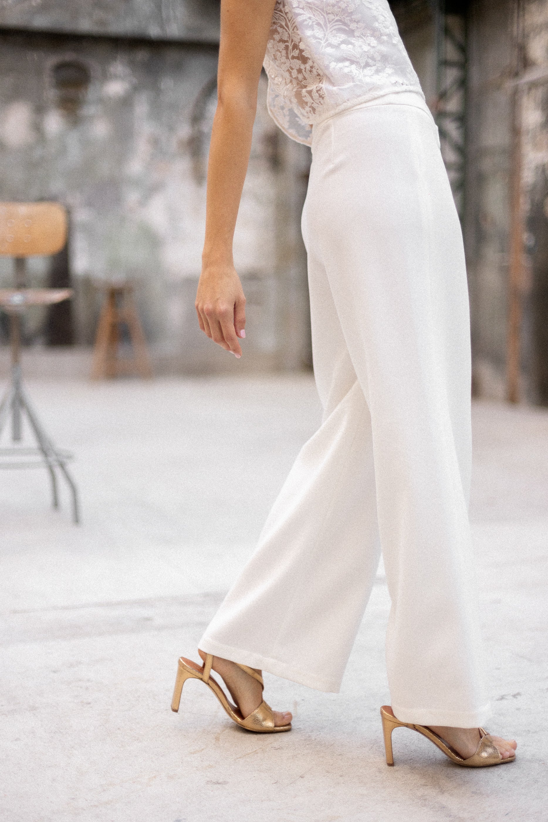 Pantalon ample mariée