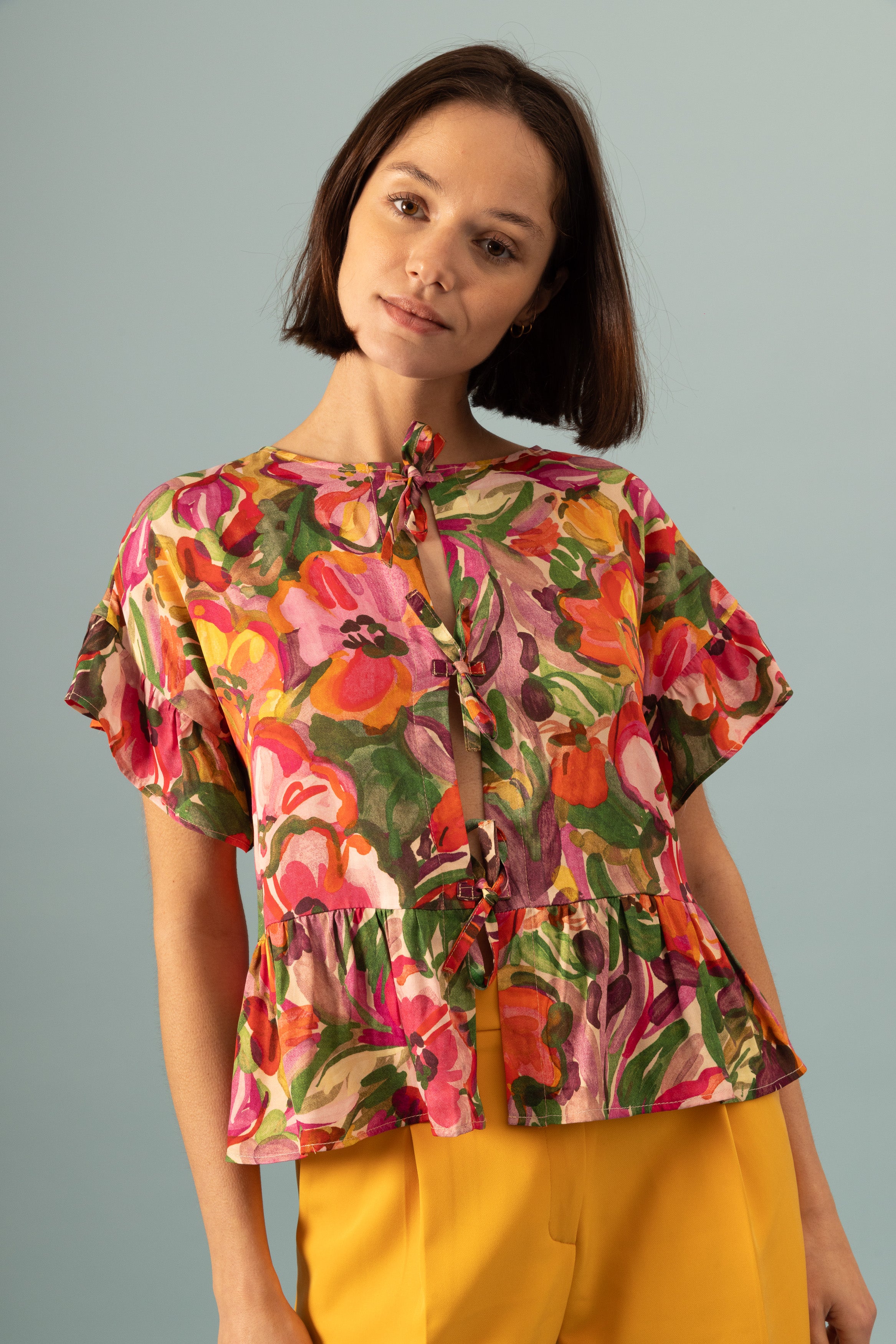 Blouse à lacets Capucine