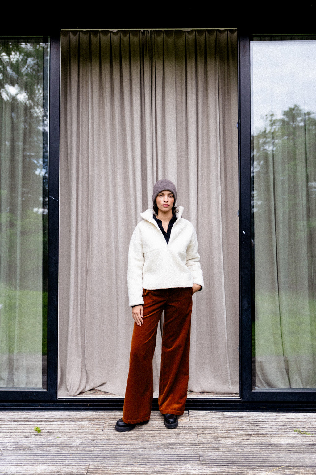 Pantalon ample Velours Toffee