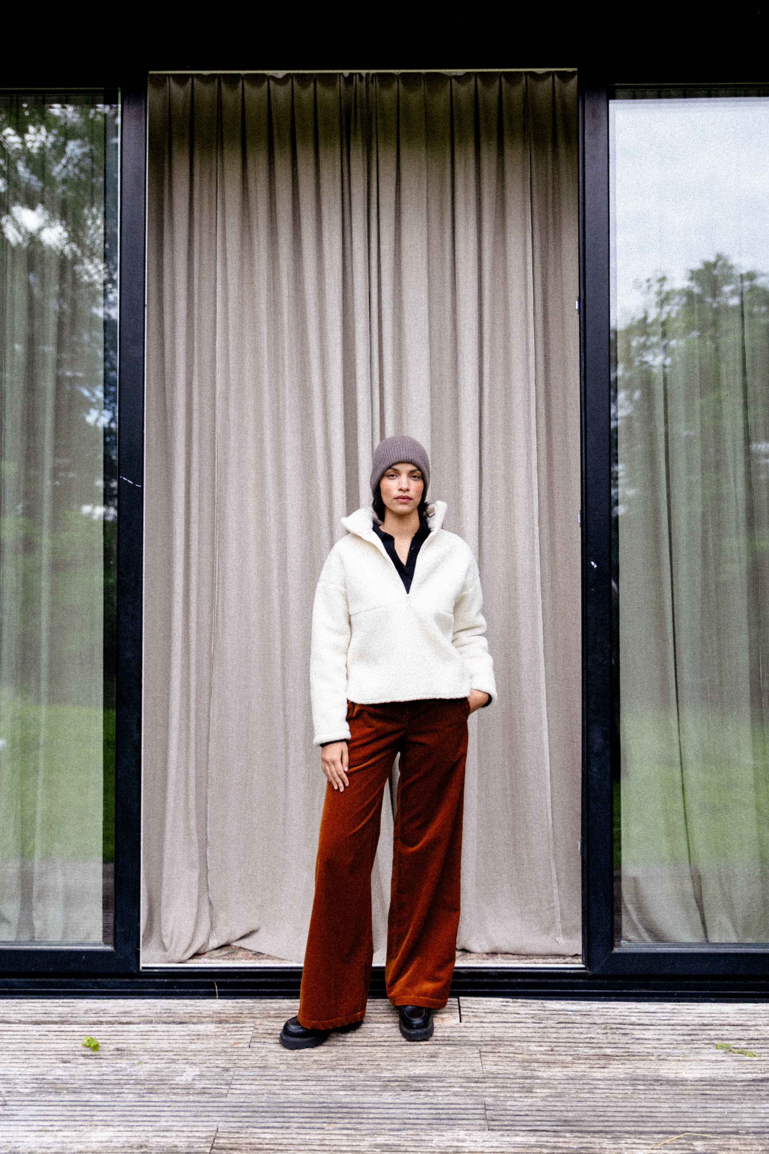 Pantalon ample Velours Toffee