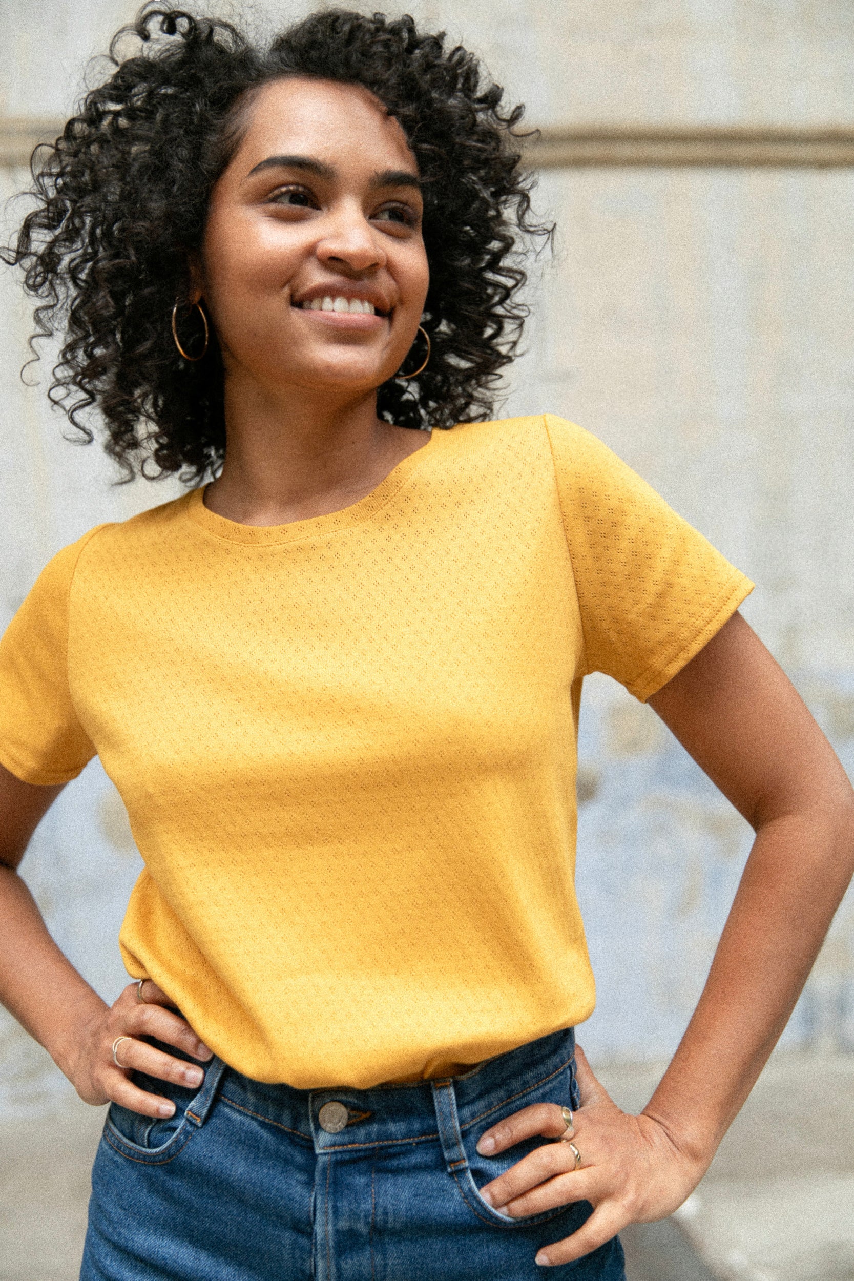 Tee ajouré Ocre