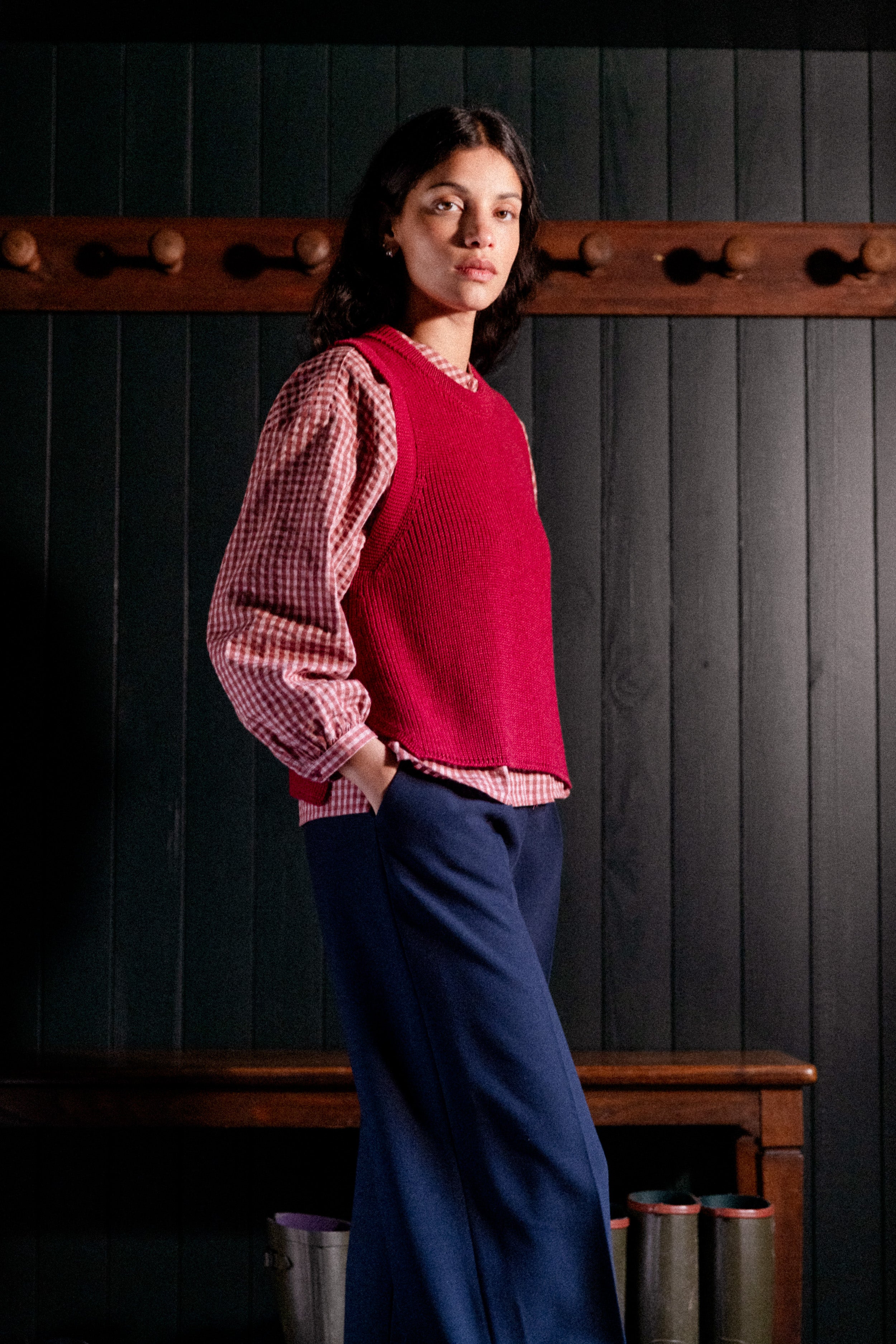 Pantalon à pinces Marine