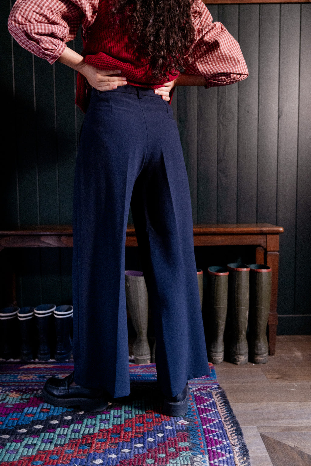 Pantalon à pinces Marine