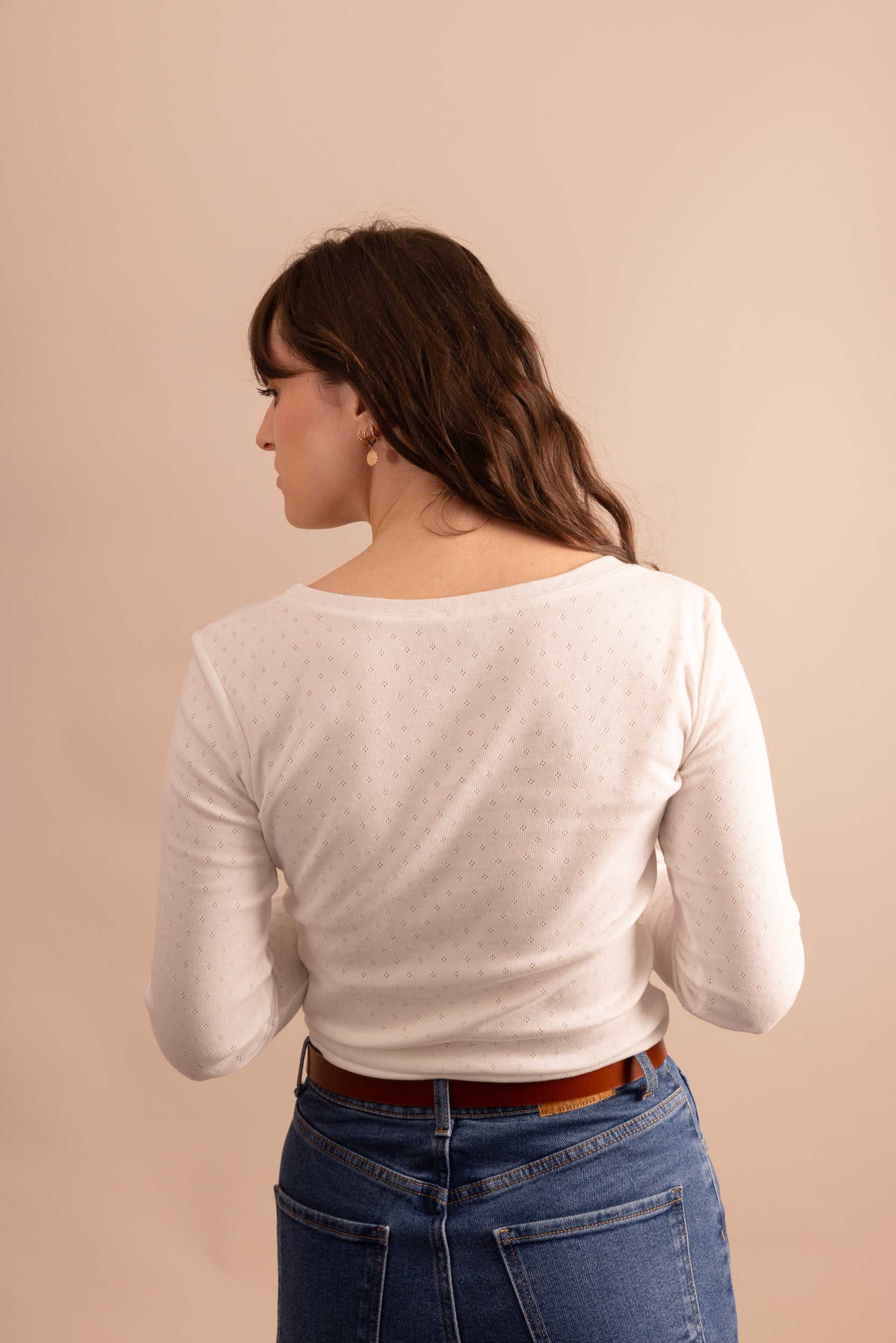 Sous-pull ajouré blanc