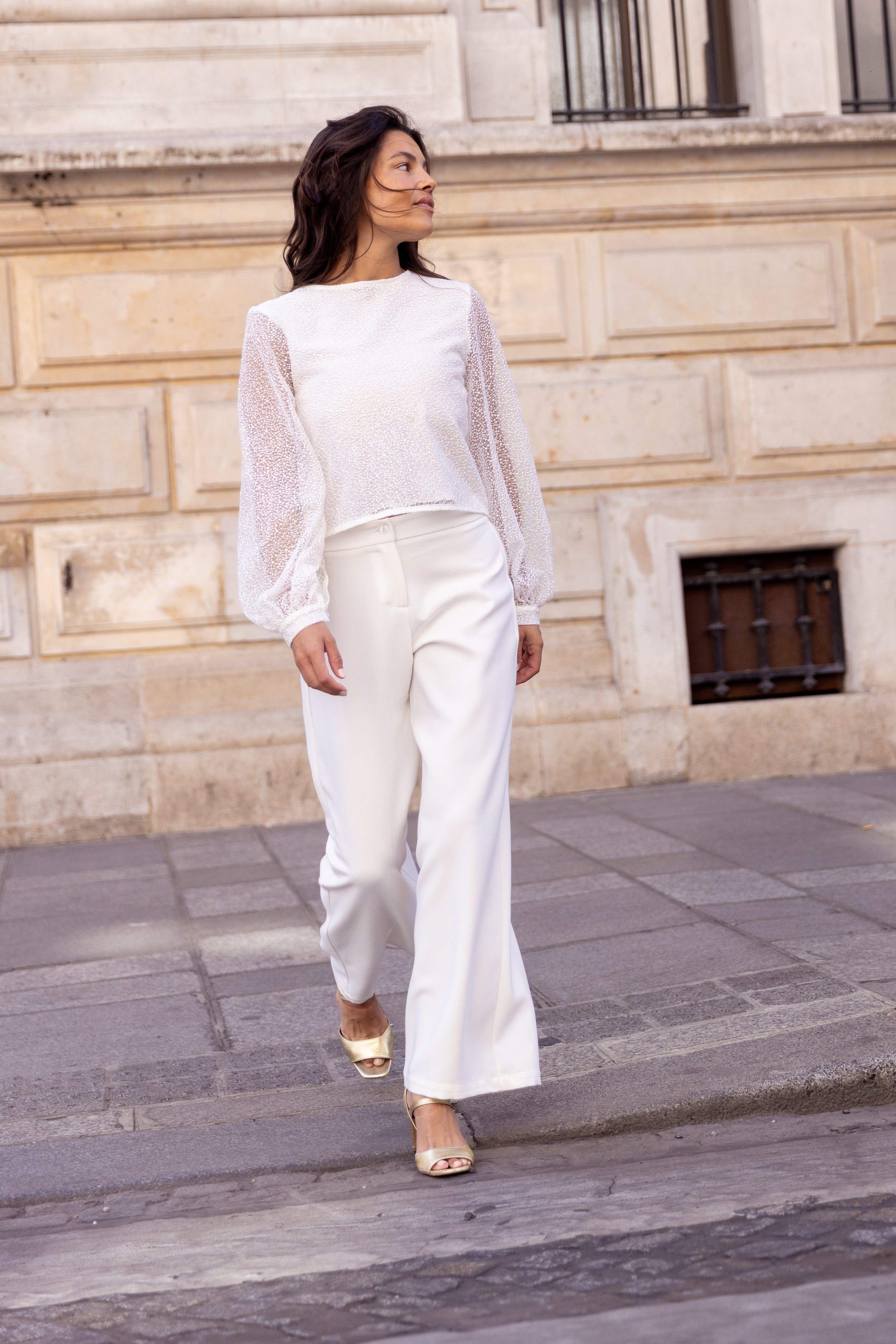 Pantalon ample mariée
