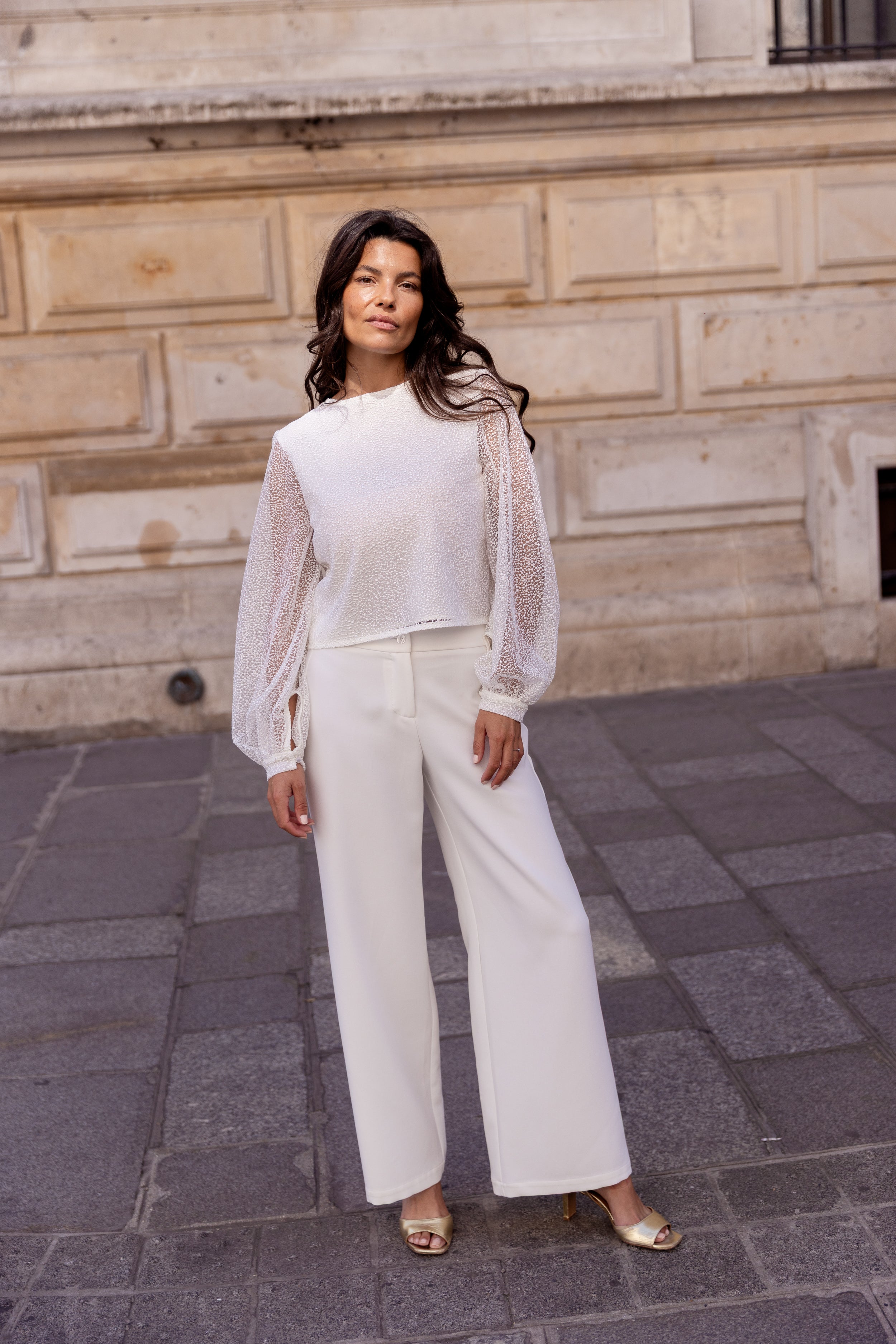 Pantalon ample mariée