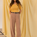 Pantalon à pinces Camel