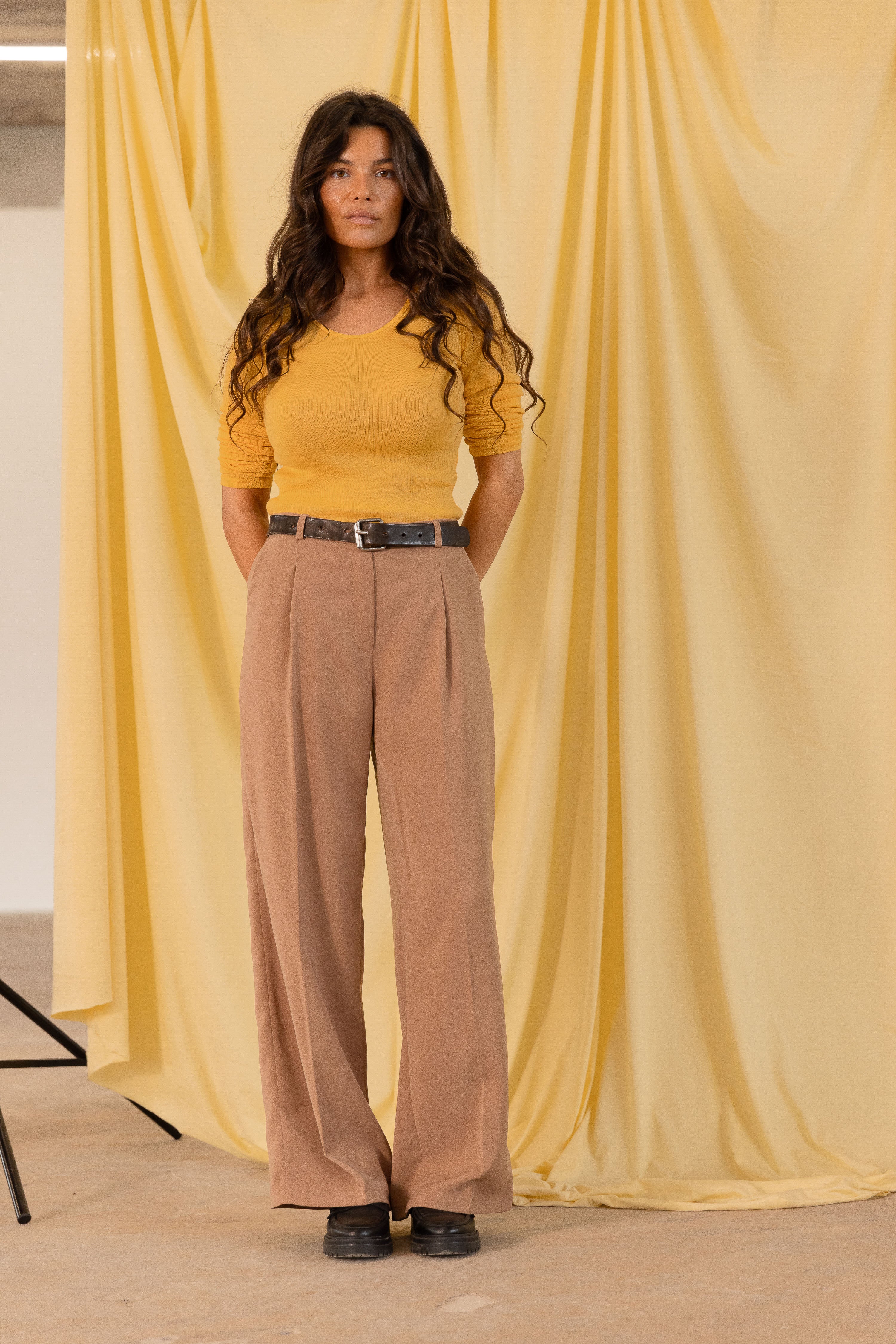 Pantalon à pinces Camel