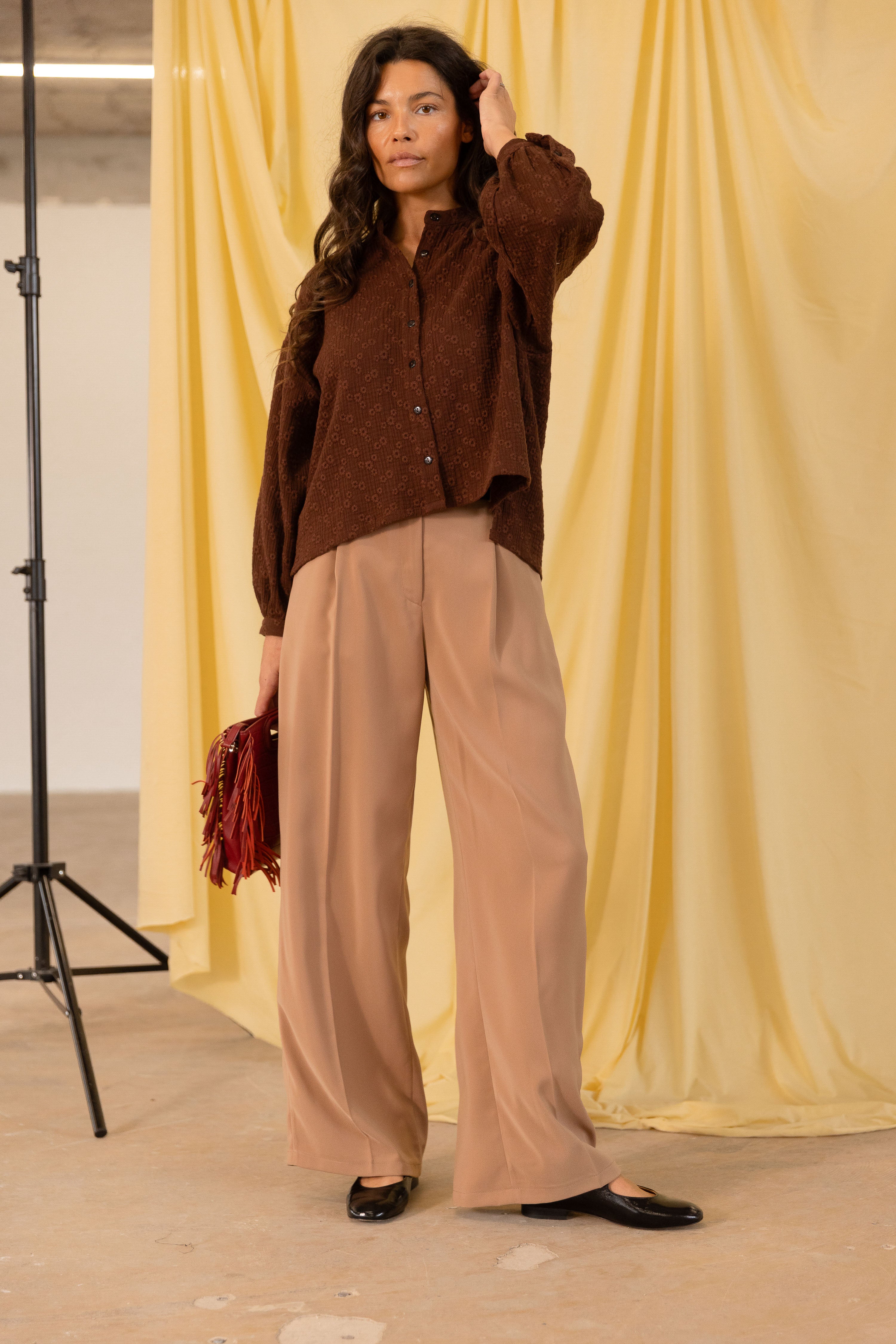 Pantalon à pinces Camel