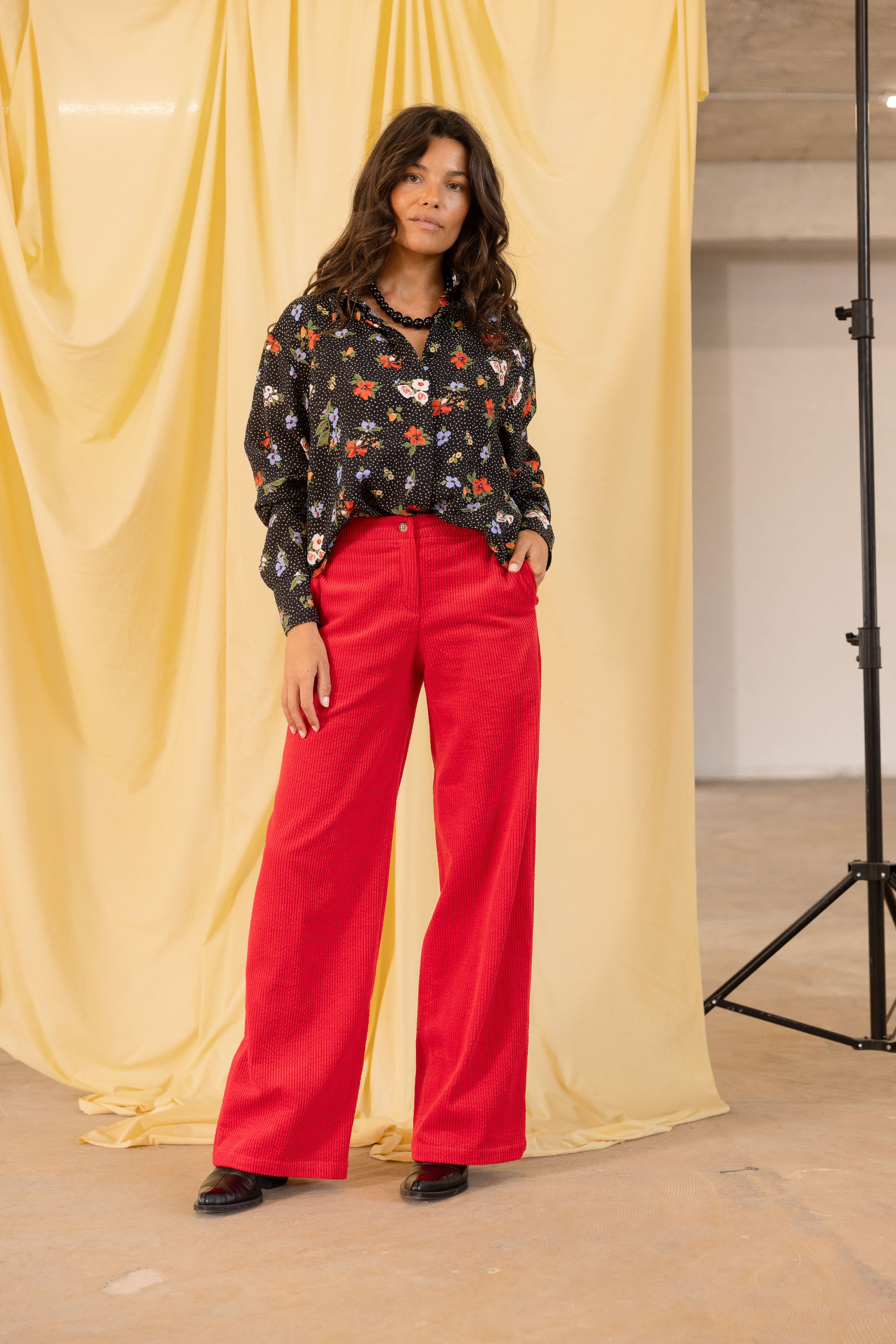 Pantalon ample Coquelicot
