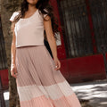 Jupe Plissée midi Color Block Dolce