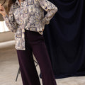 Pantalon ample Aubergine