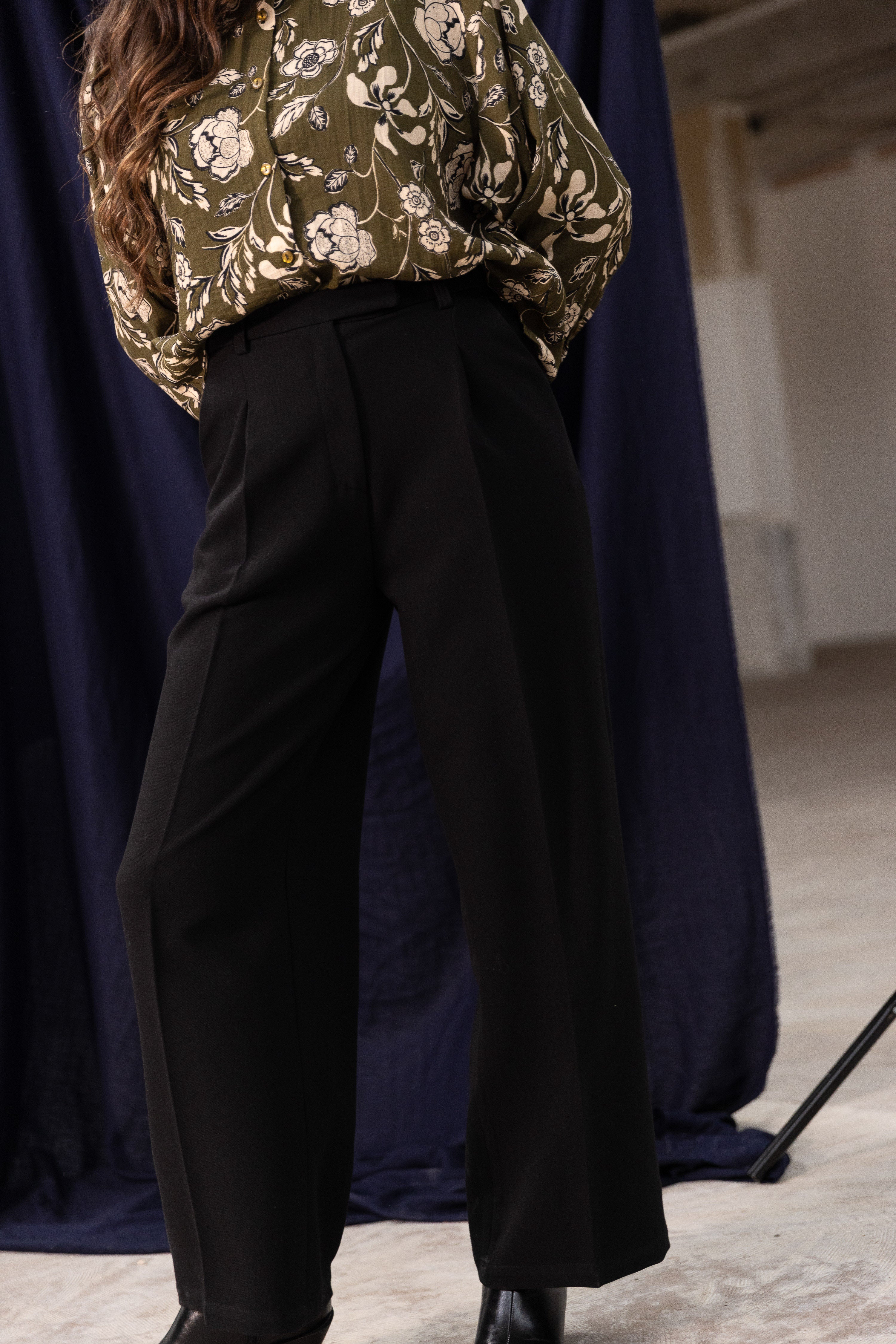 Pantalon à pinces Noir