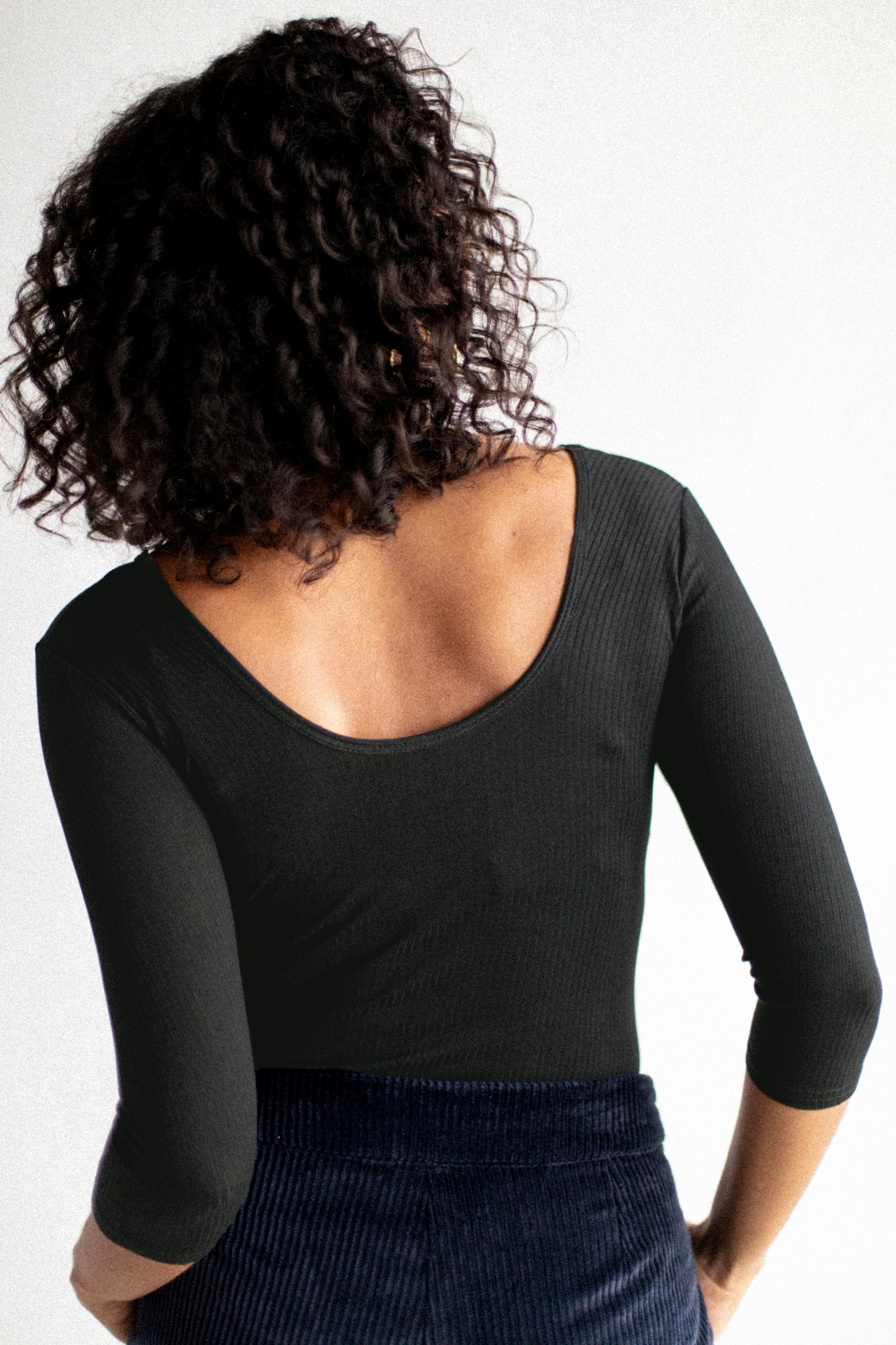 Body col rond Noir cendré