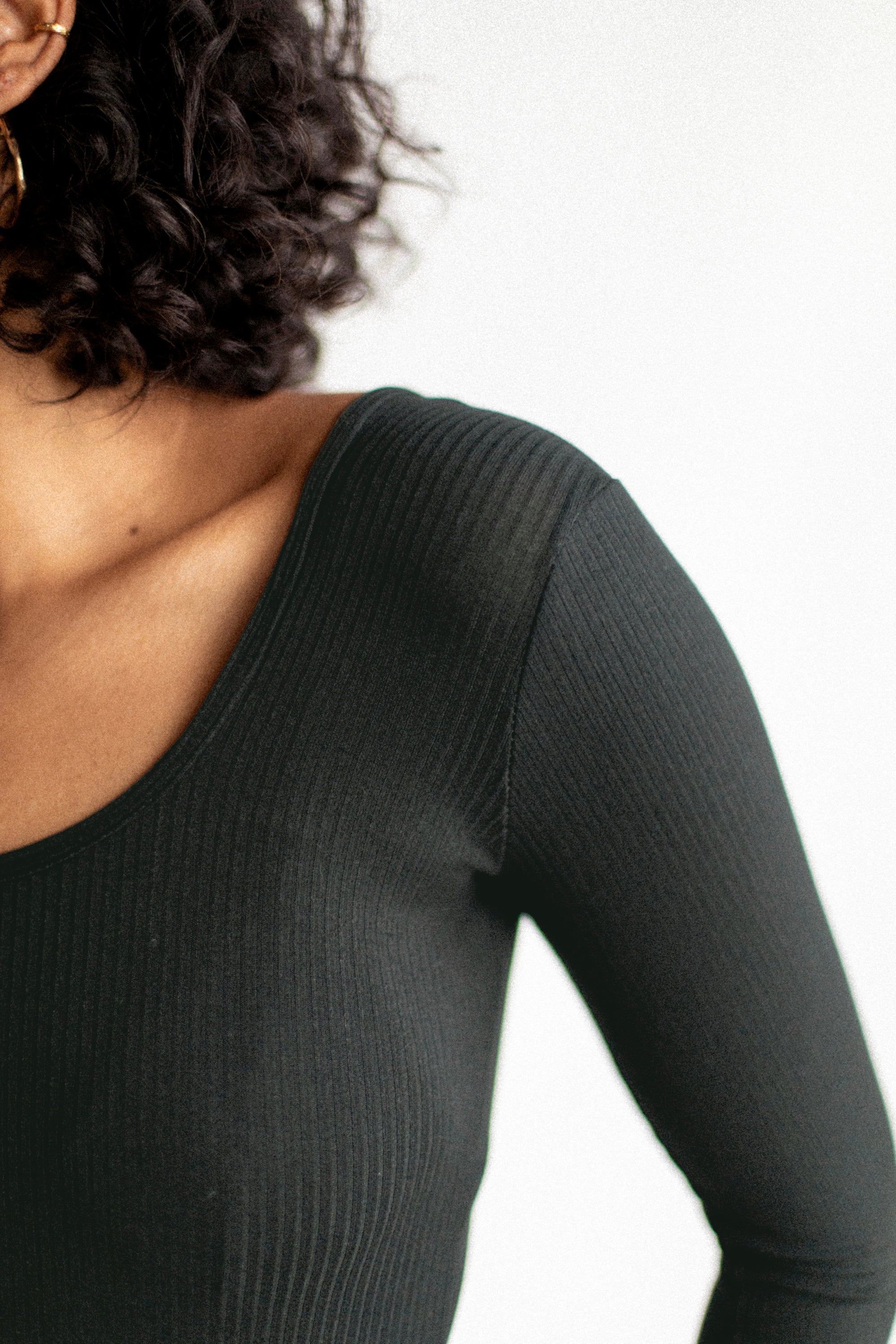 Body col rond Noir cendré