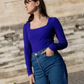 Sous-pull carré Bleu électrique